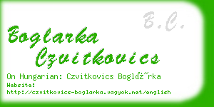 boglarka czvitkovics business card